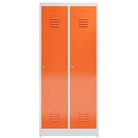 Classix X-515124 Garderobenschrank 80 x 50 x 180 cm grau/rot