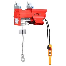 vidaXL Elektrisches Hebezeug Hochgeschwindigkeit 300/600 kg 1300 W rot
