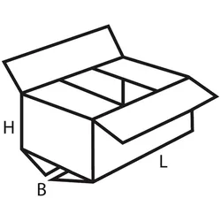 VEPATIM 25x Faltkarton  400x300x300mm (Außenmaß) 1-wellig braun
