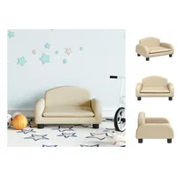 vidaXL Kindersofa Creme 50x40x30 cm Stoff