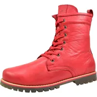 Andrea Conti Damen Stiefelette Boot Schnürung Leder Profilsohle 0342847, Größe:38 EU, Farbe:Rot - 38