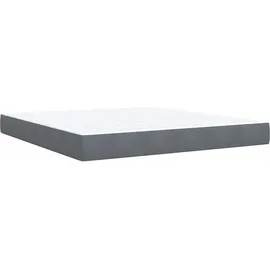 vidaXL Boxspringbett 180 x 200 cm Dunkelgrau