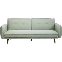 Kare Design Schlafsofa Lizzy, Grün, Sofa, Polsterbank, Couch, Klappsofa, 2-Sitzer, Ausklappbar, Abnehmbare Armlehnen, Wohnzimmer, Gästezimmer, 86x220x67 cm (H/B/T)