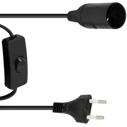 EUROLITE E-14 Fassung Netzkabel Stecker Schalter