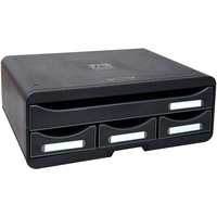 Exacompta 319714D Toolbox mit 4 Schubladen - schwarz