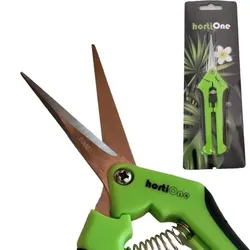 hortiONE Schere, scharfe langlebige Edelstahlklingen, ergonomische rutschfeste Griffe, Federung