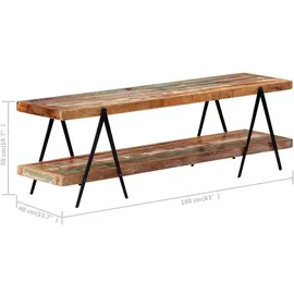 vidaXL TV-Schrank 160x40x50 cm Braun Massivholz