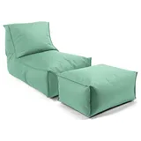 mokebo Sitzsack für Kinder und Erwachsene Der Sundowner Bean Bag mit Füllung oder Liege für Indoor & Outdoor in Grün