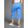 fayn sports 3/4-Hose FAYN SPORTS, Damen, Gr. 54, N-Gr, blau (azurblau), Single Jersey, Obermaterial: 95% Baumwolle, 5% Elasthan, bequem 3/4-Länge, Hosen, mit elastischem Bund auch in großen Größen