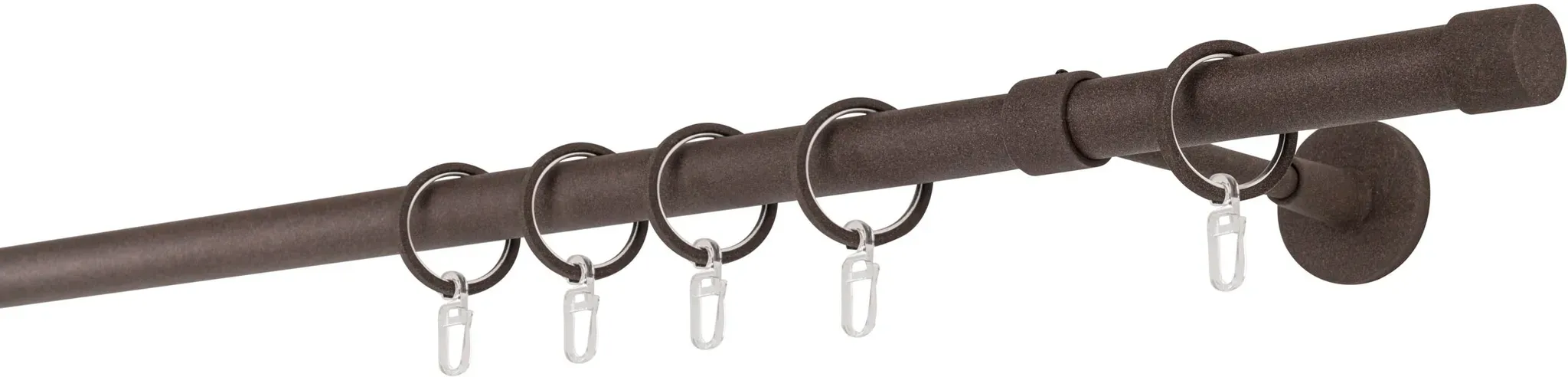 mydeco Gardinenstange »20mm Cap Wandträger 14 cm«, 1 läufig-läufig, Fixmaß mydeco rost L: 400 cm