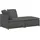 vidaXL Modulares Sofa mit Fußhocker Kissen Cordstoff Dunkelgrau