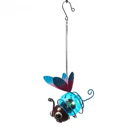 MARELIDA LED Solar LIBELLE - Gartenfigur - hängend - 1 warmweiße LED - H: 11,5cm - Lichts...