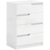Homcom Kommode Beistellschrank mit 4 Schubladen, Schubladenkommode für Wohnzimmer,