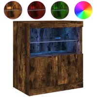 VidaXL Sideboard mit LED-Leuchten Räuchereiche 60x37x67 cm