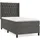 vidaXL Boxspringbett 100 x 200 cm Dunkelgrau