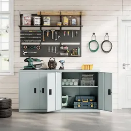 Woltu Aktenschrank 90 x 92,5 x 40 cm grau