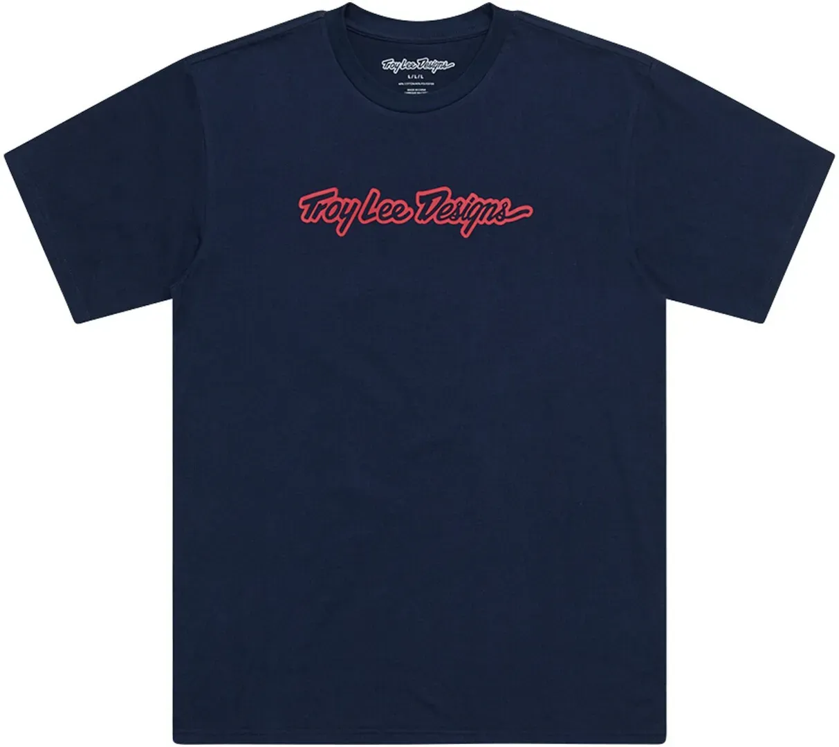 Troy Lee Designs Signature Kurzarm T-Shirt, rot-blau, Größe 2XL für Männer