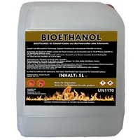 Antiviron Bioethanol 96,6% Premium 1Liter bis 30Liter Ethanol für Tischkamin, Kamin & Gartendeko für Draußen - Rauch- und Rußfrei aus Mais (Bioethanol, 1 x 5Liter)