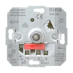 GIRA 030900, Dimmer & Schalter, Eingebaut, Drehregler, Metallisch, CE, 230 V