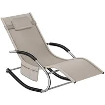 Tectake Gartenliege 142 x 62 x 92 cm Beige