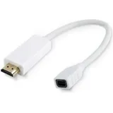 MicroConnect Mini DisplayPort auf HDMI Adapter 10 cm Weiß