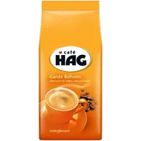 Café HAG Ganze Bohnen entkoffeiniert, Ideal für schwarzen Kaffee mit feiner Crema, Kaffee ganze Bohnen, 500 g
