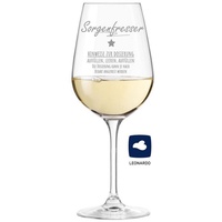 KS Laserdesign Weinglas Leonardo mit Gravur - Sorgenfresser- Geschenke für Weinliebhaber, Glas, Lasergravur
