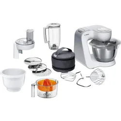 BOSCH MUM5 MUM58234 Küchenmaschine (1000 Watt, 7 Geschwindigkeitsstufen, 3,9 l Schüsselvolumen, Knethaken, Schlag- und Profi Rührbesen)