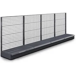 BROOKLYN | Gitter Wandregal | B400xH135cm | Komplett Set