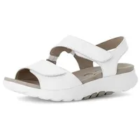 Gabor Damen Sandaletten, Frauen Sandalen,Strandschuhe,Sommersandalen,bequem,flach,Sommerschuhe,Freizeitschuhe,Weiss (Micro),37.5 EU / 4.5