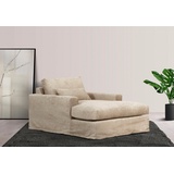 LeGer Home by Lena Gercke Loveseat »Sölve Loungesessel, Sessel«, mit optischer Husse, weicher Sitzkomfort, beige