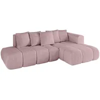 altdecor Ecksofa Cord 4-Sitzer Rosa