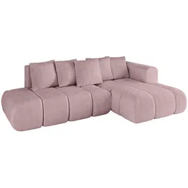 altdecor Ecksofa Cord 4-Sitzer Rosa
