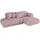 altdecor Ecksofa Cord 4-Sitzer Rosa