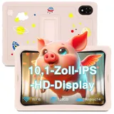 DOOGEE U10kid Android 14 Kinder Tablet mit Hülle, 10 zoll, 5060mAh Tablet (10", 128 GB, Android 14, WiFi, vorinstallierte Kinder Lernsoftware und Spiele,Anti-Blaulicht) rosa