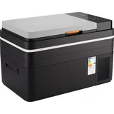 Outsunny Kompressor Kühlbox 30L -20°C-20°C Elektrische Kühlbox mit APP-Steuerung LED-Leuchten USB Anschluss Batterieschutz 12/24V DC & 110-240V AC Tragbarer Auto Kühlschrank Gefrierbox für Auto LKW   Aosom