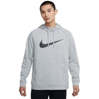 Nike Herren Dri-fit Kapuzenpullover, Dk Grey Heather/Black, XXL EU