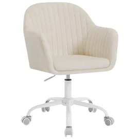 Woltu Samt-Bürostuhl Beige