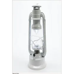 Laterne Sturmlaterne LED Licht Campinglampe dimmbar H 24,5 cm weiß