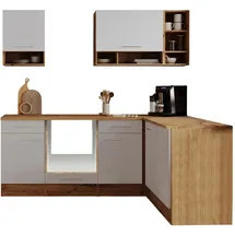 Respekta L-Küchenzeile Hilde LBBEKBL220EWC ohne E-Geräte 220 cm Weiß