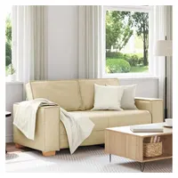 vidaXL 2-Sitzer Sofa Creme 180x78x84 cm Stoff