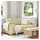 vidaXL 2-Sitzer Sofa Creme 180x78x84 cm Stoff