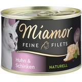 Miamor 6x156g Feine Filets Naturelle Huhn & Schinken Katzenfutter nass