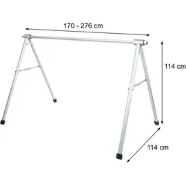 MCW Fahrrad-Sattelständer MCW-K39 Fahrradständer Metall pulverbeschichtet 114x170x114cm ausziehbar schwarz