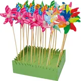 Small Foot Company Legler 6149 windräder im 24er Set, schöne Gartendeko in Blumenkübeln und Beeten