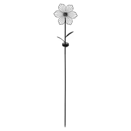 Dehner Solarleuchte Glas/Metall Ø 18 cm/H 110 cm 1 Stück schwarz