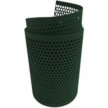 zaun|zu® Sichtschutz Rille Gelocht Quadrat-Muster 255 x 0 cm Tannengrün Metall 2 St.