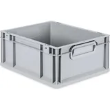 Proregal Eurobox NextGen Grip HxBxT 17x30x40cm | 16 Liter | Griffe geschlossen | Glatter Boden | Eurobehälter, Transportbox, Transportbehälter,