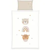 Herding 2485259063 - babybest® Bettwäsche, Little Friends, Baumwolle/Renforcé, 40x60/100x135 cm