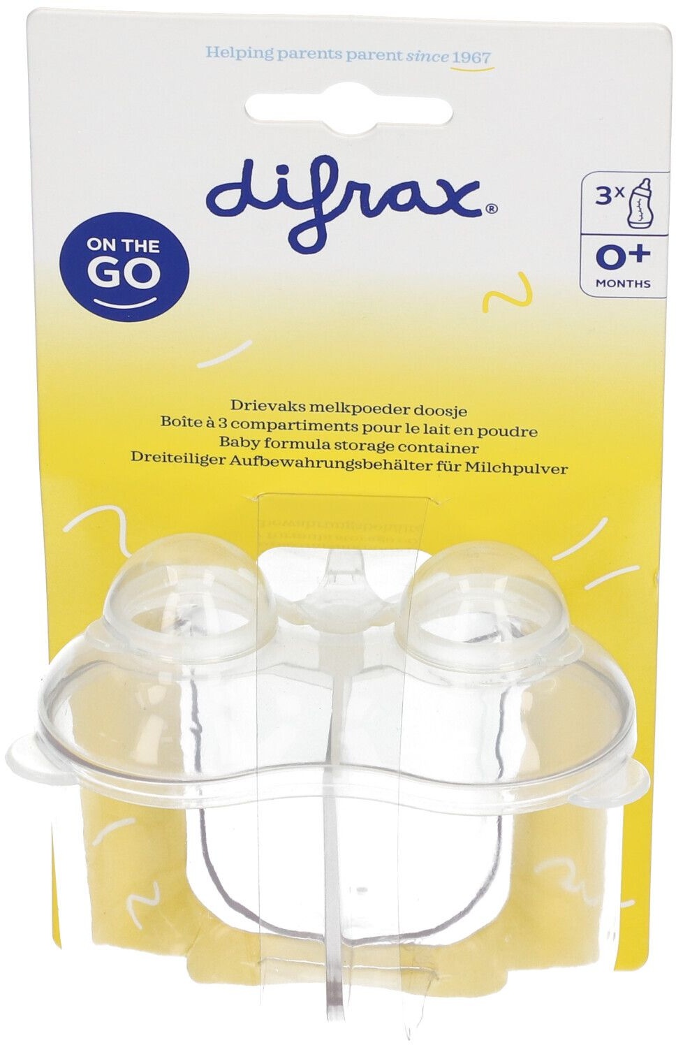 difrax® Box mit 3 Fächern für Milchpulver